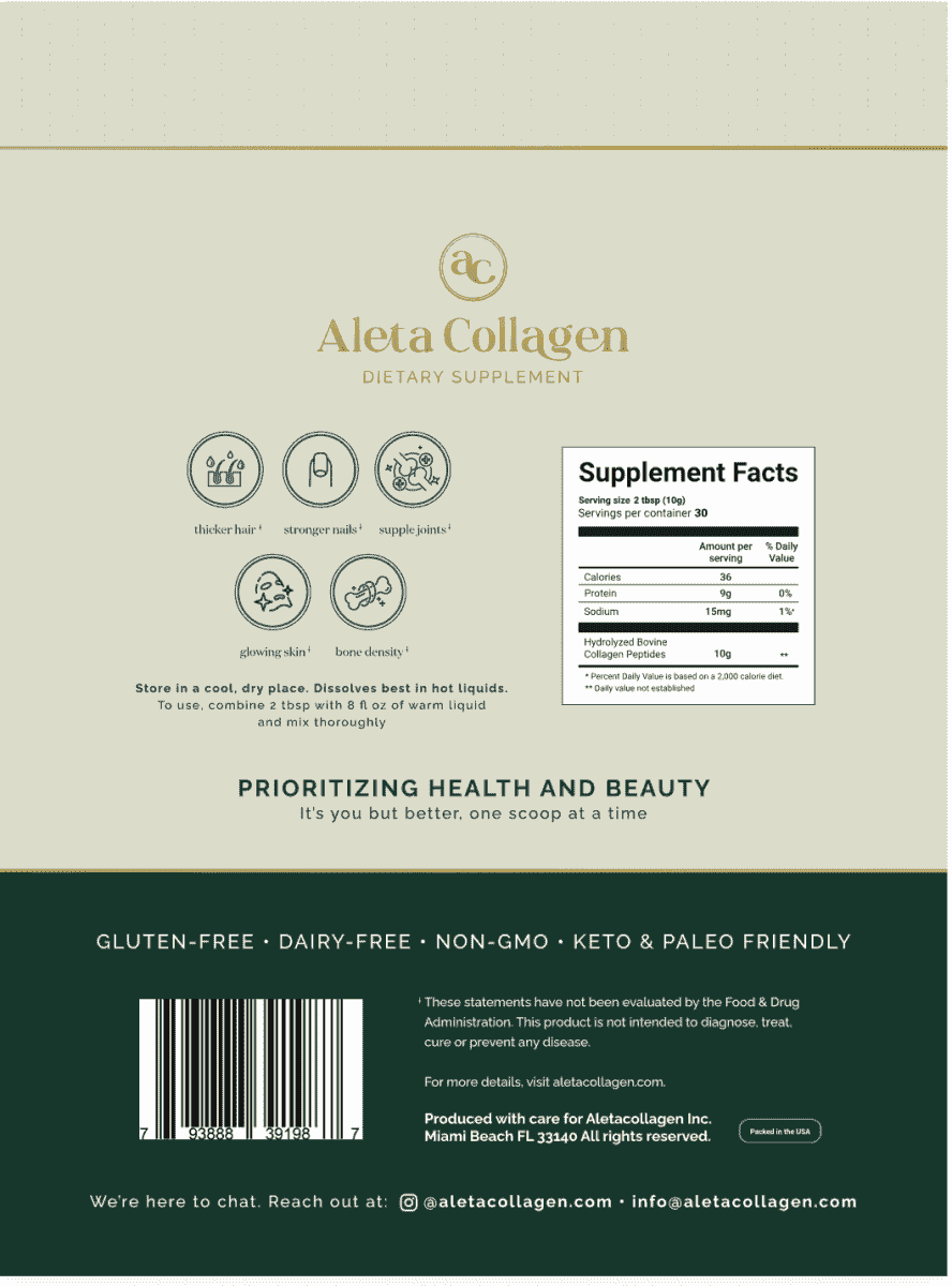 Wholesale Bovine Kosher Collagen Peptides – 12 Bags (300g Each) - AletaCollagen